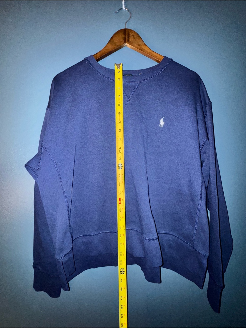 Polo Ralph Lauren Women’s Tech Oz Hilo Long Sleeve Knit Sweatshirt Navy XL - Picture 4 of 7